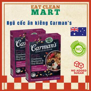 Ngũ Cốc Ăn Kiêng Carman's Nguyên Hạt Quả Dâu Mọng Và Hạt Khô Tự Nhiên- Super Berry Muesli - Hộp 500g