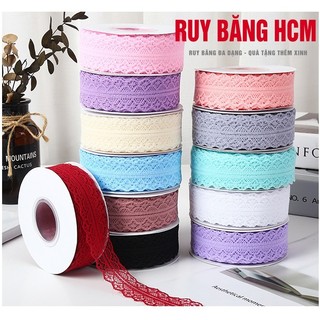 Ruy băng ren 3cm nhiều màu sắc làm phụ kiện handmade, cột nơ, gói quà, (Bán nguyên cuộn 20 mét)