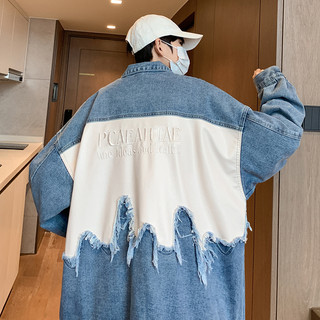 Áo khoác jean denim nam unisex form rộng xanh, áo khoát jacket jean nam nữ phong cách Hàn Quốc 979