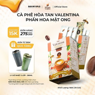 Cà Phê Valentina Phấn Hoa Mật Ong - Instant Delight (160g) Cafe Phấn Ong Tự Nhiên Chính Hãng Ban Me Gold - Honee Coffee