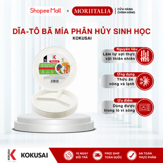 Tô-Dĩa Bã Mía KOKUSAI Tự Phân Hủy Sinh Học, Đường kính 7IN / 9IN / 10IN, Đạt chuẩn an toàn thực phẩm