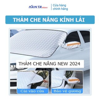 Thảm Che Nắng Kính Lái Xe Bản Mới 2024 - Tấm Chắn Nắng Kính Chống Nóng Ô Tô Tráng Bạc 3 Lớp Cách Nhiệt - Kanta