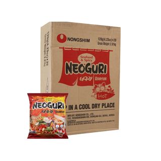 Mì nongshim neoguri cay nóng gói 120g - 얼큰한너구리