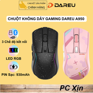 Chuột không dây Gaming DAREU A950 Pin Sạc 930mAh (TRIPLE MODE: Type-C - Bluetooth 5.1 - 2.4G )