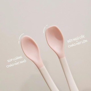 Bộ 2 thìa ăn dặm silicone Moyuum - 2 level