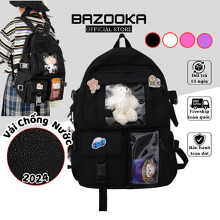 Balo đi hoc nữ cặp đi học nữ học sinh cấp 2 thời trang nhiều ngăn basic chống nước tốt BL04