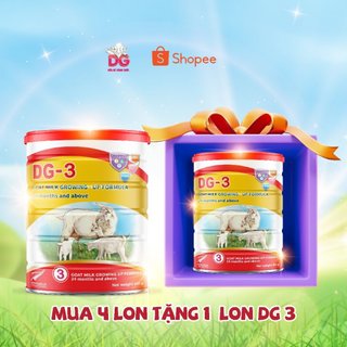 CB 04 lon Sữa Dê DG-3 400g Tặng 1 lon DG-3