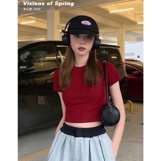 Áo croptop cộc trơn basic