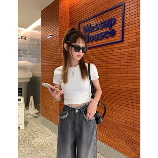 Áo croptop cộc trơn basic