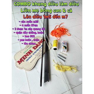 (GIÁ RẺ 1m5 đến 2m8) khung Diều liền MẸ BỒNG CON & cá đút pas chất lượng mà giá cực rẻ .