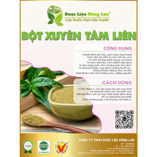Bột xuyên tâm liên 100g (Giảm mẩn ngứa, kh.áng sinh tự nhiên)