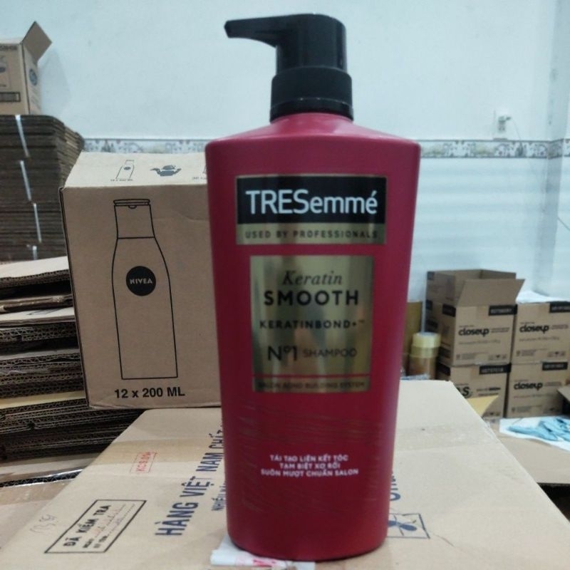 Dầu gội đầu tresemme' chuẩn salon keratin 640g