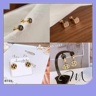 Bông tai nữ Titan không gỉ chữ H nhiều mẫu mã - Măng’s House BT85