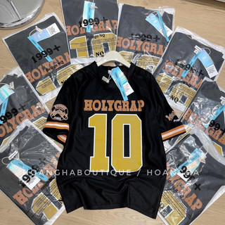 Áo phông thể thao cổ tim in số 10 HOLYGRAP hàng l1 vải bóng phong cách unisex dành cho nam nữ