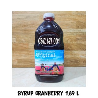 Siro cranberry syrup nước ép trái cây nam việt quất 1.89l