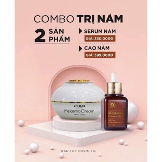 Combo Cao Nám Lodas Melasme kết hợp Serum Nám MeLasMa Essence Plus loại bỏ vết sạm nám giúp da bạn trở nên trắng hồng rỡ
