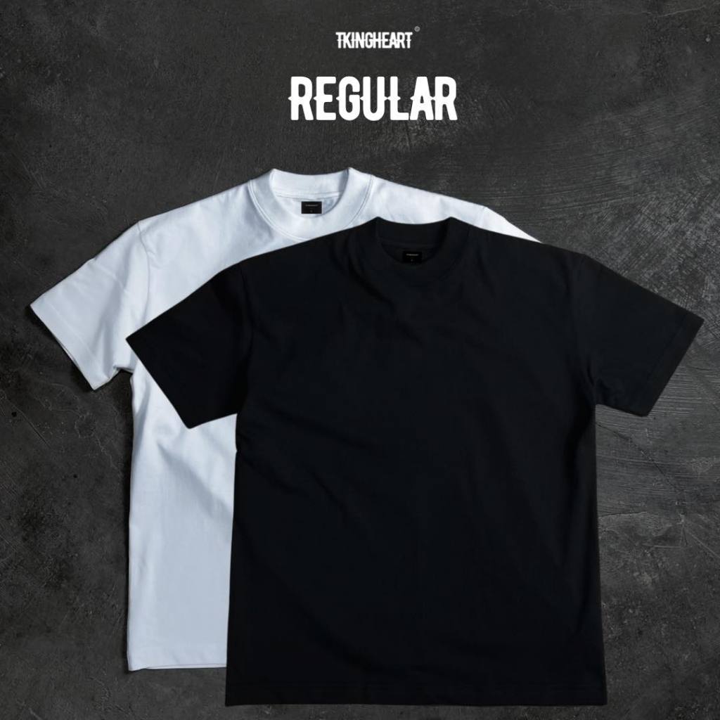  Áo Thun Nam Cao Cấp Chính Hãng TKINGHEART 100% cotton Dày Dặn 280GSM - BASIC form Regular 