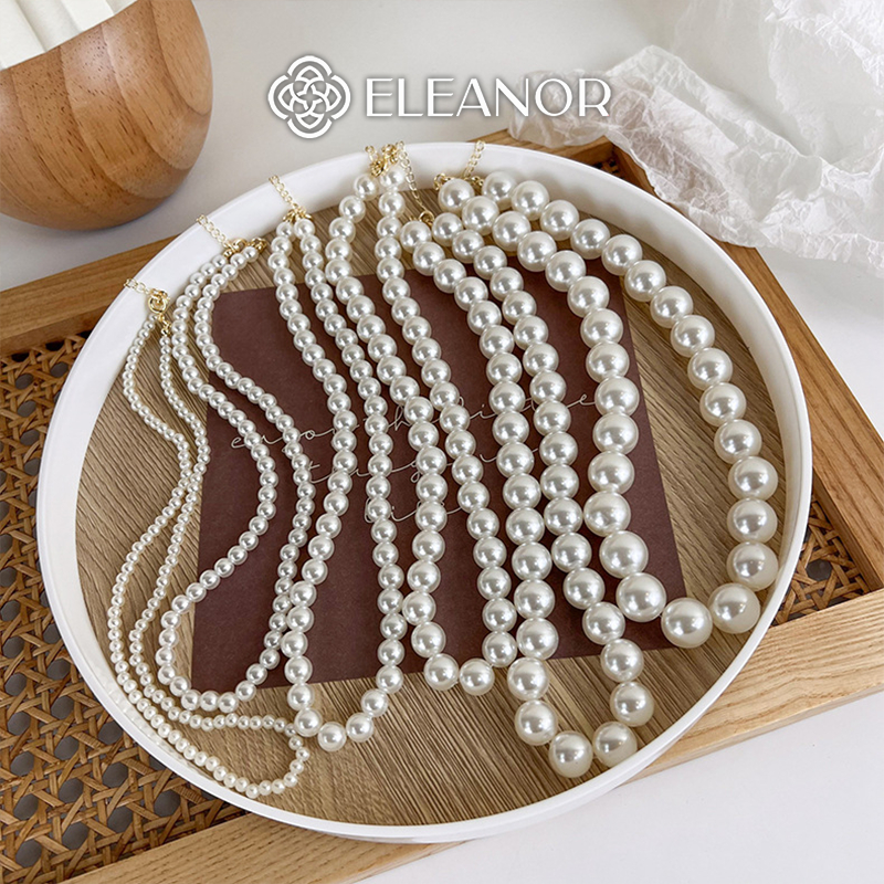 Dây chuyền nữ ngọc trai nhân tạo Eleanor Accessories dạng chuỗi hạt phụ kiện trang sức vòng cổ 7944