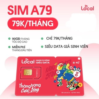 [ Sẵn 1 Tháng ] Sim Mobifone Local A79 Free 90GB/Tháng Vào Mạng Tốc Độ Cao thả Ga Lướt Web Xem Phim