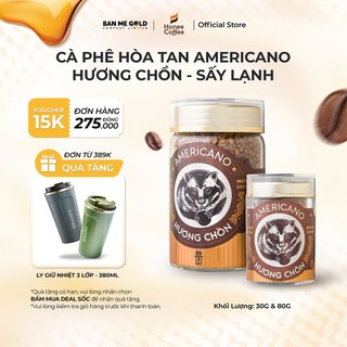 Cà Phê Hương Chồn Sấy Lạnh Americano (30g/80g) Cafe Chồn Hòa Tan Sấy Lạnh Cao Cấp Chính Hãng Ban Me Gold - Honee Coffee