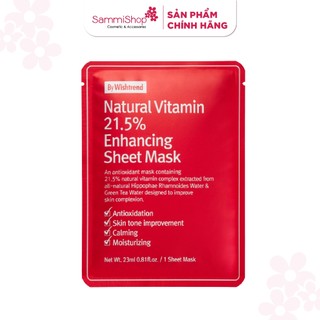 01 QT By Wishtrend mặt nạ giấy Natural Vitamin 21.5% Enhancing Sheet Mask 23ml