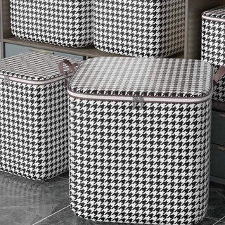  🔝 Túi Đựng Chăn Màn Quần Áo 100L  LOẠI 1  DẦY . Túi Đựng Quần Áo Gối Mền 100L Có Nắp Dây Kéo 2 Chiều KẺ SỌC CARO 100L 
