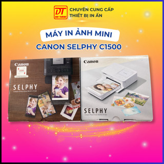Máy in ảnh mini canon selphy cp1500/cp1300 - màu đen/trắng, kết nối wifi, bảo hành máy 12 tháng