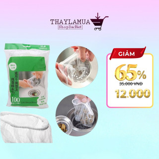 COMBO 100 TÚI LỌC RÁC THÔNG MINH CHO BỒN RỬA CHÉN BÁT - CHỐNG TẮC CỐNG - CÓ CHUN MIỆNG TÚI
