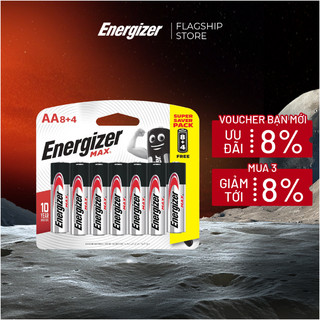 Pin AA Energizer Max E91 BP8+4 - Vỉ 8 Tặng 4