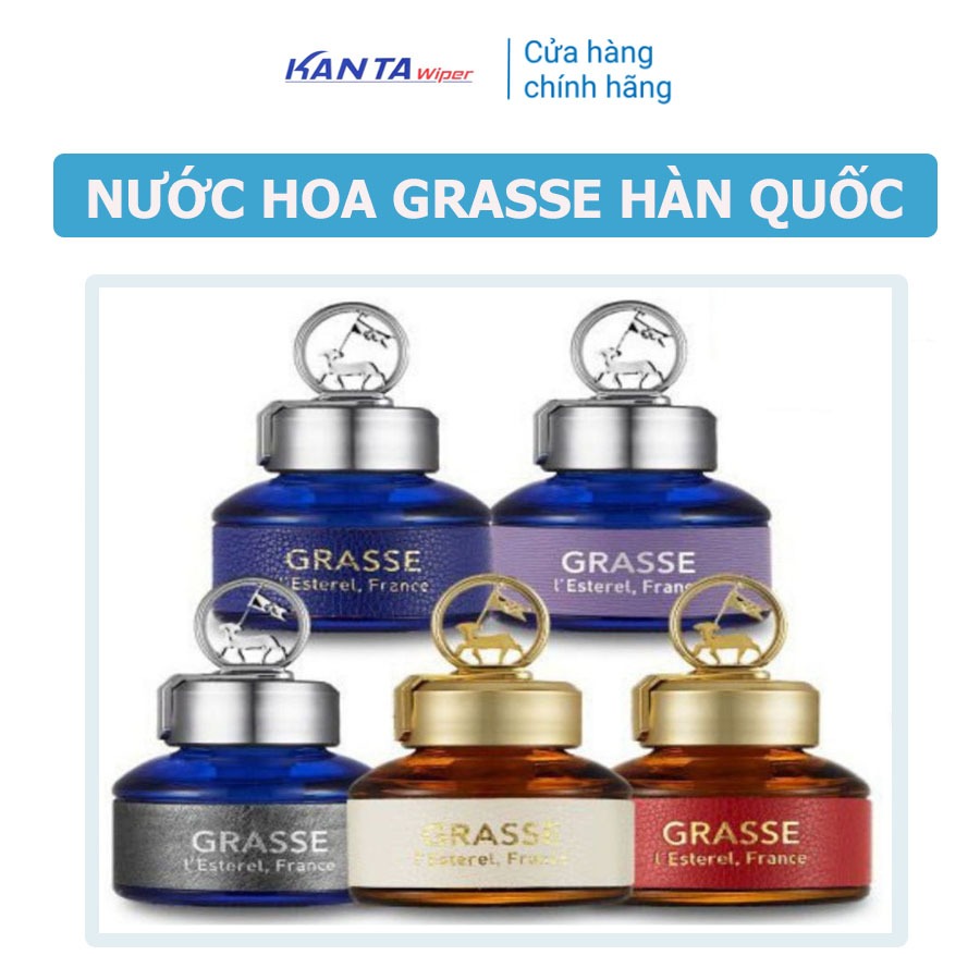 Nước hoa ô tô GRASSE Hàn Quốc Chính Hãng MẪU MỚI - 100% tinh dầu tự nhiên Grasse nhiều mùi hương - d