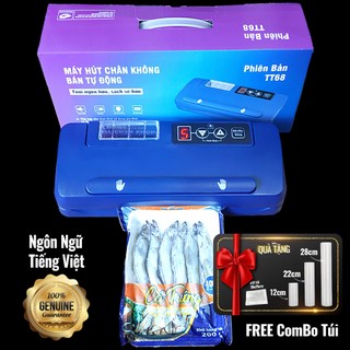 Máy Hút Chân Không TT68 Không Kén Túi, Ép Chân Không Thực Phẩm Khô Và Ướt Cho Gia Đình, Ko Kén Bao