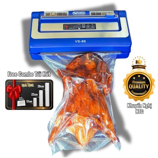 Máy Hút Chân Không VS86 Mọi Loại Túi Hút, Ép Chân Không Thực Phẩm Khô Và Ướt, Motor Đôi Thổi Phồng