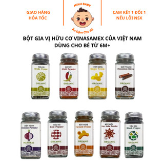 Bột gia vị hữu cơ ăn dặm cho bé từ 6 tháng, gia vị hữu cơ cho bé ăn dặm vinasamex, Minh Baby Store