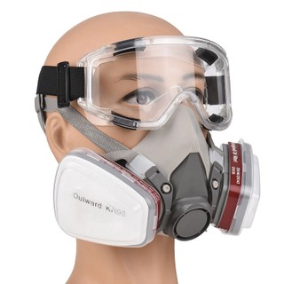    Kèm Kính   Mặt Nạ Phòng Chống Khí Độc EN136 Phun Sơn Hóa Chất Trừ Sâu Chống Khói Sử Dụng Nghề Mộc 