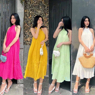Đầm đẹp tầng váy xoè tay nhún cách điệu tạo hiệu ứng thu hút ánh nhìn - ĐÀM XỐP - tui_xach_unisex