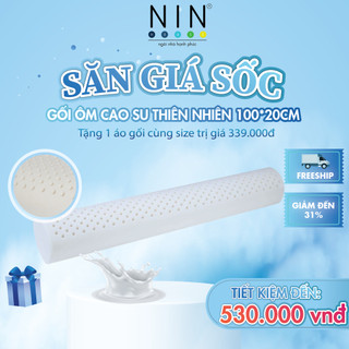 Ruột gối ôm cao su thiên nhiên NIN House kích thước 100*20cm