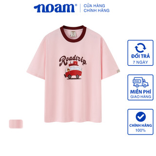 Áo thun Form rộng NOAM Nafox’s Roadtrip 100% Cotton 280GSM - Màu Hồng