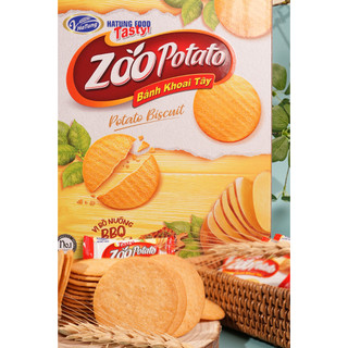 Bánh Khoai tây, Bánh quy Cracker Khoai Tây Tươi gói 210g, bánh khoai tây Hà Tùng