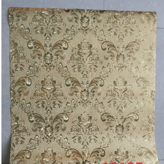 Giấy Dán Tường Cao Cấp Hoa Văn Châu Âu Cho Phòng Khách,Phòng Ngủ, Không Keo sẵn, Khổ 53cm, Màu Vàng, Xanh, Trắng