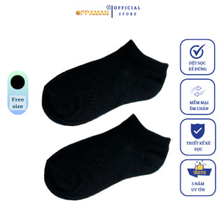 Tất vớ nam nữ cổ ngắn cao cấp trơn vớ nam đen vớ thể thao cotton thun mịn basic khử mùi hôi OVT5 OPPAMAN