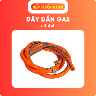 Dây dẫn gas lõi thép chống chuột công nghệ hàn quốc dài 1,5m + 2 đai khóa dây