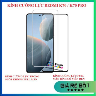 Xiaomi Redmi K70 K70 Pro Mi 10T Pro 5G/ K30S - Kính cường lực full màn có viền đen, Kính cường lực trong suốt không full