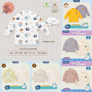 Áo giữ nhiệt cổ 3cm giữ ấm cho bé 6-17kg chất liệu mềm mại ấm áp chính hãng Avaler