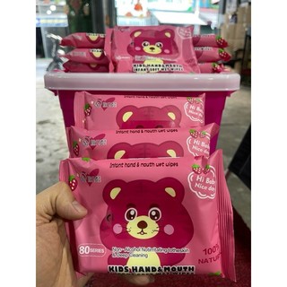 [COMBO 5 BỊCH] KHĂN GIẤY ƯỚT GẤU DÂU