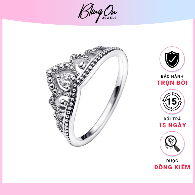 Nhẫn nữ Pandora Bạc s925 Regal Beaded Tiara Ring - Nhẫn 8054SV - Giao hàng nhanh