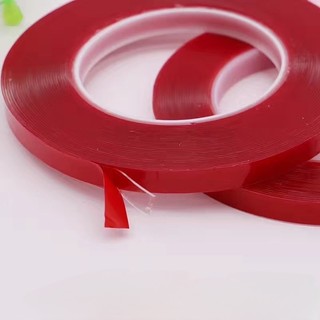Băng dính Đỏ 2 mặt tạo fan mi_(1cm x 10m) băng keo dán bảng mẫu nail, thanh gắn mẫu móng (nailbox_dụng cụ nối mi Thúy Hà