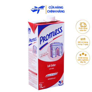[1 Hộp] Sữa tươi Nguyên Kem Promess 1L - Sữa nhập khẩu Pháp