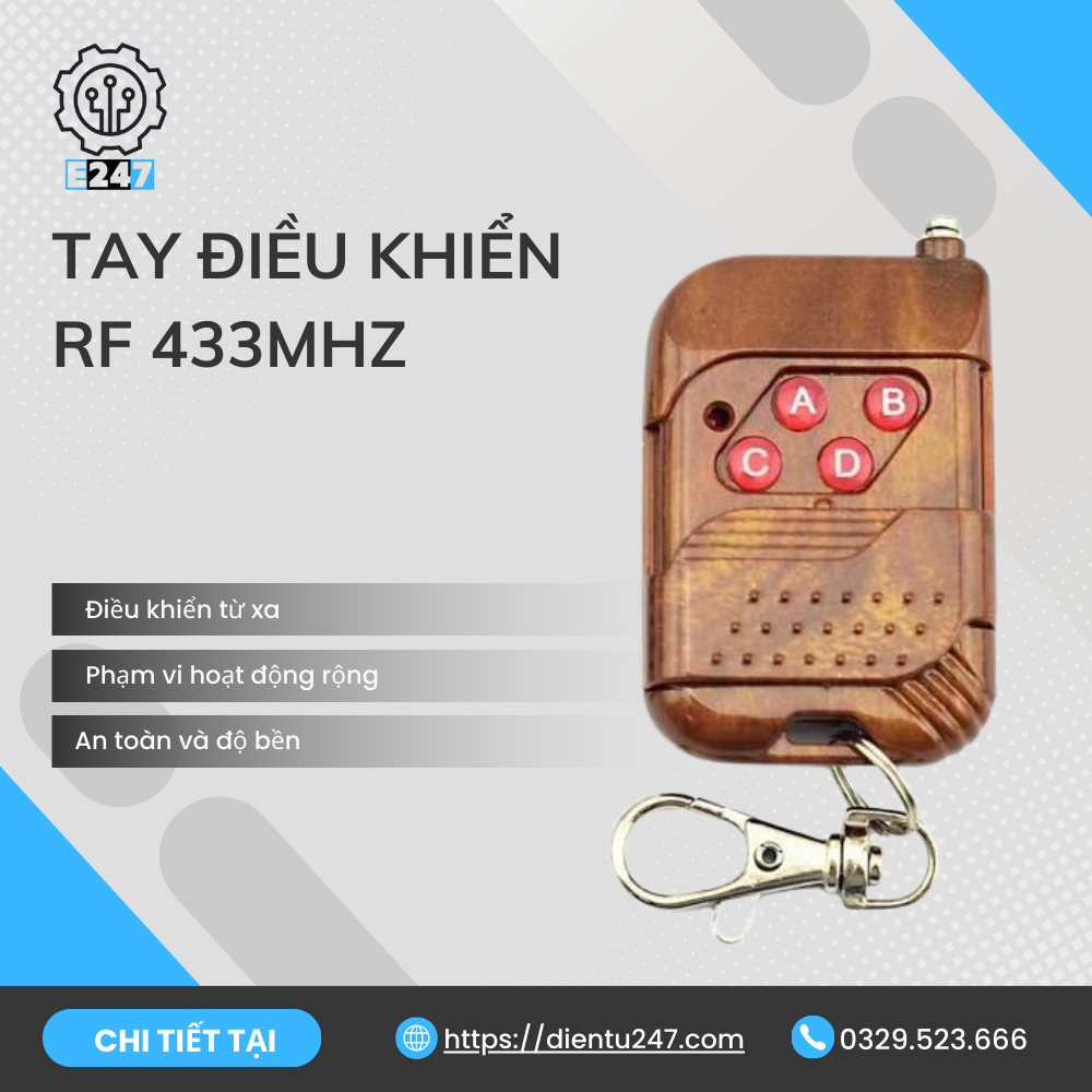 TAY ĐIỀU KHIỂN RF 433MHZ