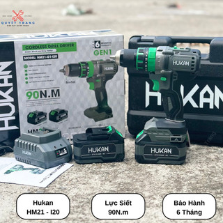 Máy Khoan Pin Hukan HM21 - G1 - I20 3 Chức Năng Đầu Kẹp 13mm AutoLock Không Chổi Than