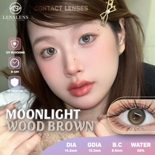 Lens Mắt Kính Áp Tròng Moonlight Nâu Gỗ Hot Douyin